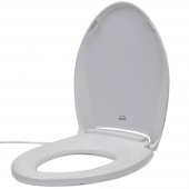 Bemis H1900NL (White) Radiance series Luxury Elongated Heated Toilet Seat w/ Soft Close & Night Light, Plastic Bemis